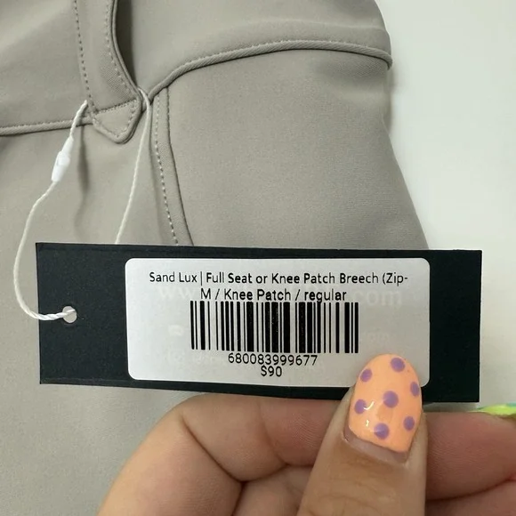 NEW Free Ride Equestrian Lux Breech Knee Patch Sand Lux Womens Size Medium Horse - Picture 8 of 12